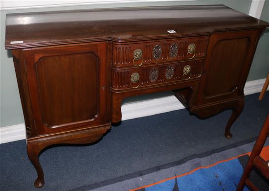 A 1920s mahogany sideboard (lacking back)
